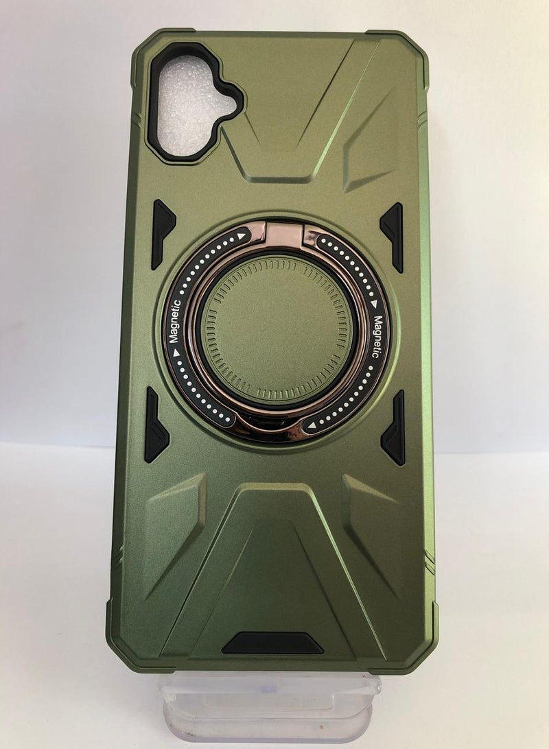 SHIELD EGYPT SHIELD EGYPT For Samsung Galaxy A05 Case Mag-Safe Magnetic Shockproof Phone Case with Ring Holder (Dark Green)