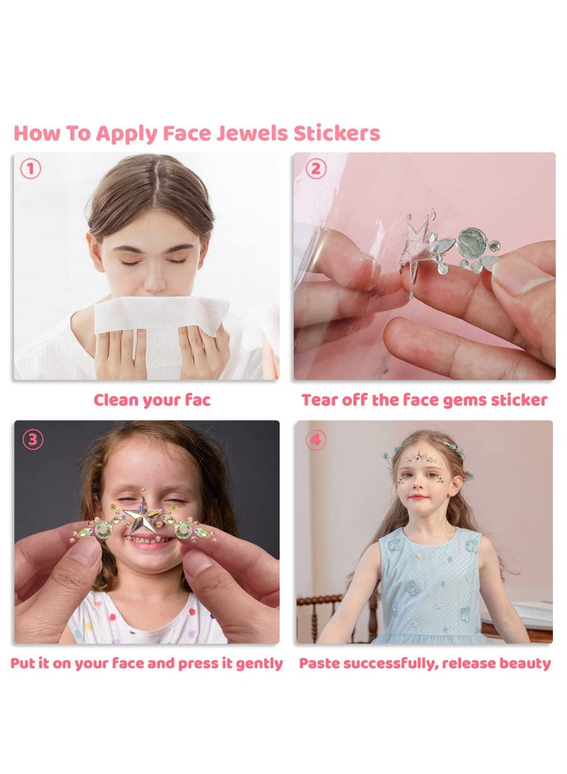 رباط رأس يونيكورن وملصقات جواهر وجه لامعة لوازم حفلة يونيكورن، أزهار، أشرطة رأس آذان قطة، زخرفة رأس - Image 2