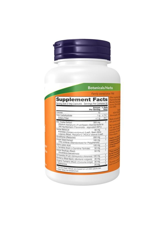 now مكملات، ليفر ريفريش™ مع مستخلص الشوك الحليب ومزيج الأعشاب والإنزيمات الفريد، 90 كبسولة نباتية - Image 2