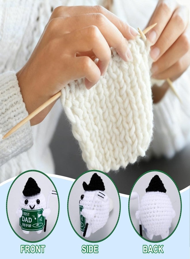 FOOZDEEVAAQ Golf Gifts for Dad Best Dad by Par Easter Basket Stuffers Fathers Day Presents for Him Men Husband Crochet Golf Ball Accessories for Papa Father Men Golfers New Daddy Birthday Gift from Daughter Son - Image 3