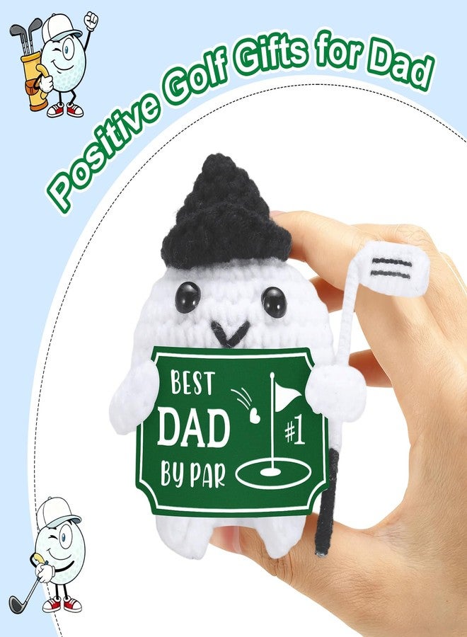 FOOZDEEVAAQ Golf Gifts for Dad Best Dad by Par Easter Basket Stuffers Fathers Day Presents for Him Men Husband Crochet Golf Ball Accessories for Papa Father Men Golfers New Daddy Birthday Gift from Daughter Son - Image 2