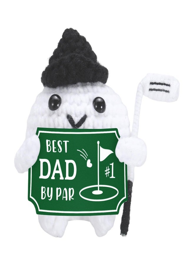 FOOZDEEVAAQ Golf Gifts for Dad Best Dad by Par Easter Basket Stuffers Fathers Day Presents for Him Men Husband Crochet Golf Ball Accessories for Papa Father Men Golfers New Daddy Birthday Gift from Daughter Son - Image 1