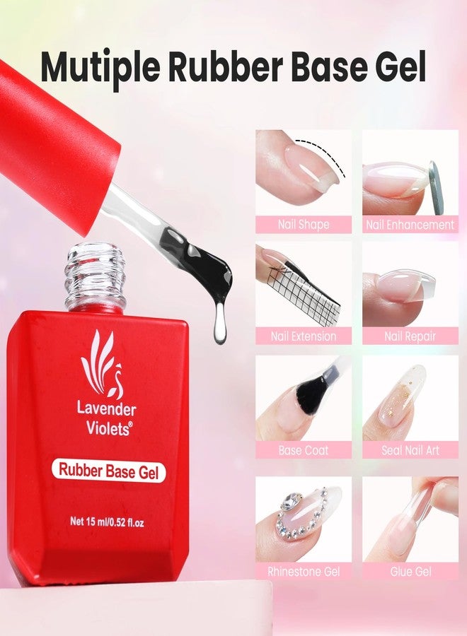 Lavender Violets Clear Builder Gel for Nails 2pcs Set 15ml 8 in 1 Nail Builder Strengthener Gel Enhancement Nail Gel Building Nail Apex for Beginners & DIY Salon Manicure A105x2 - Image 2
