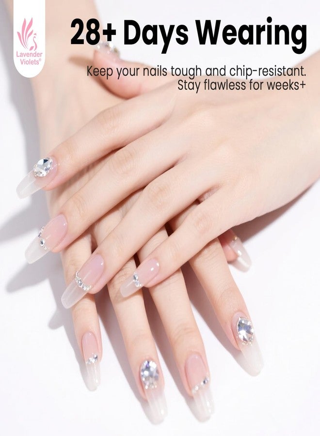Lavender Violets Clear Builder Gel for Nails 2pcs Set 15ml 8 in 1 Nail Builder Strengthener Gel Enhancement Nail Gel Building Nail Apex for Beginners & DIY Salon Manicure A105x2 - Image 3