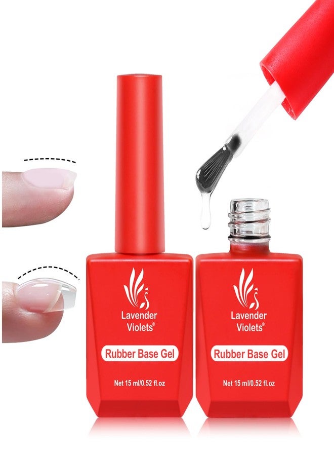 Lavender Violets Clear Builder Gel for Nails 2pcs Set 15ml 8 in 1 Nail Builder Strengthener Gel Enhancement Nail Gel Building Nail Apex for Beginners & DIY Salon Manicure A105x2 - Image 1