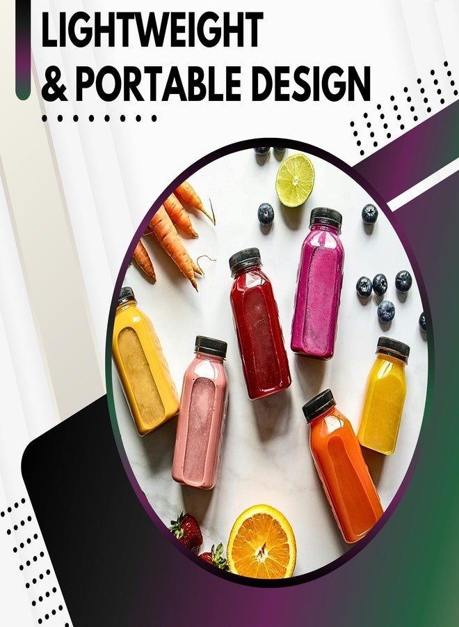Green Direct 8oz Clear Plastic Reusable Juice Bottles with Caps | Empty Water Bottles for Juicing, Smoothies, Shakes | BPA-Free, Durable & Leakproof | Pack of 35 - Image 3