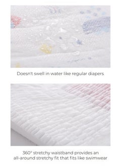 Beinoen Pack of 8 Disposable Swim Diapers, Ultra-Soft and Durable Swim Nappies for Beach, Pool – Cute Swim Pants for Little Boys and Girls, Toddlers  - Image 4