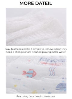Beinoen Pack of 8 Disposable Swim Diapers, Ultra-Soft and Durable Swim Nappies for Beach, Pool – Cute Swim Pants for Little Boys and Girls, Toddlers  - Image 5
