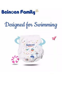 Beinoen Pack of 8 Disposable Swim Diapers, Ultra-Soft and Durable Swim Nappies for Beach, Pool – Cute Swim Pants for Little Boys and Girls, Toddlers  - Image 2