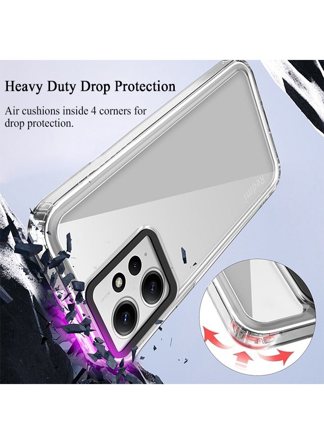 SNBFA Phone Case for Redmi Note 12 4G Case, Soft TPU Bumper with Clear PC Hard Back Shockproof Cover for Xiaomi Redmi Note 12 4G Clear  - Image 3