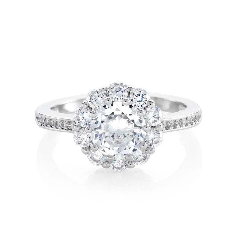 BUCKLEY LONDON THE CARAT COLLECTION - CLEAR SPARKLE CLUSTER RING