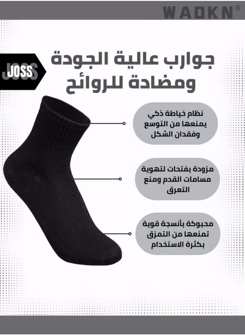 WAOKN Men's Mid length Elastic Black Socks Spring/Summer Breathable Solid Color Thin Net Stocking Massage Bottom Cotton Socks Sports Socks Black High Quality Men's Socks One Size Suitable for Everyone  - Image 2