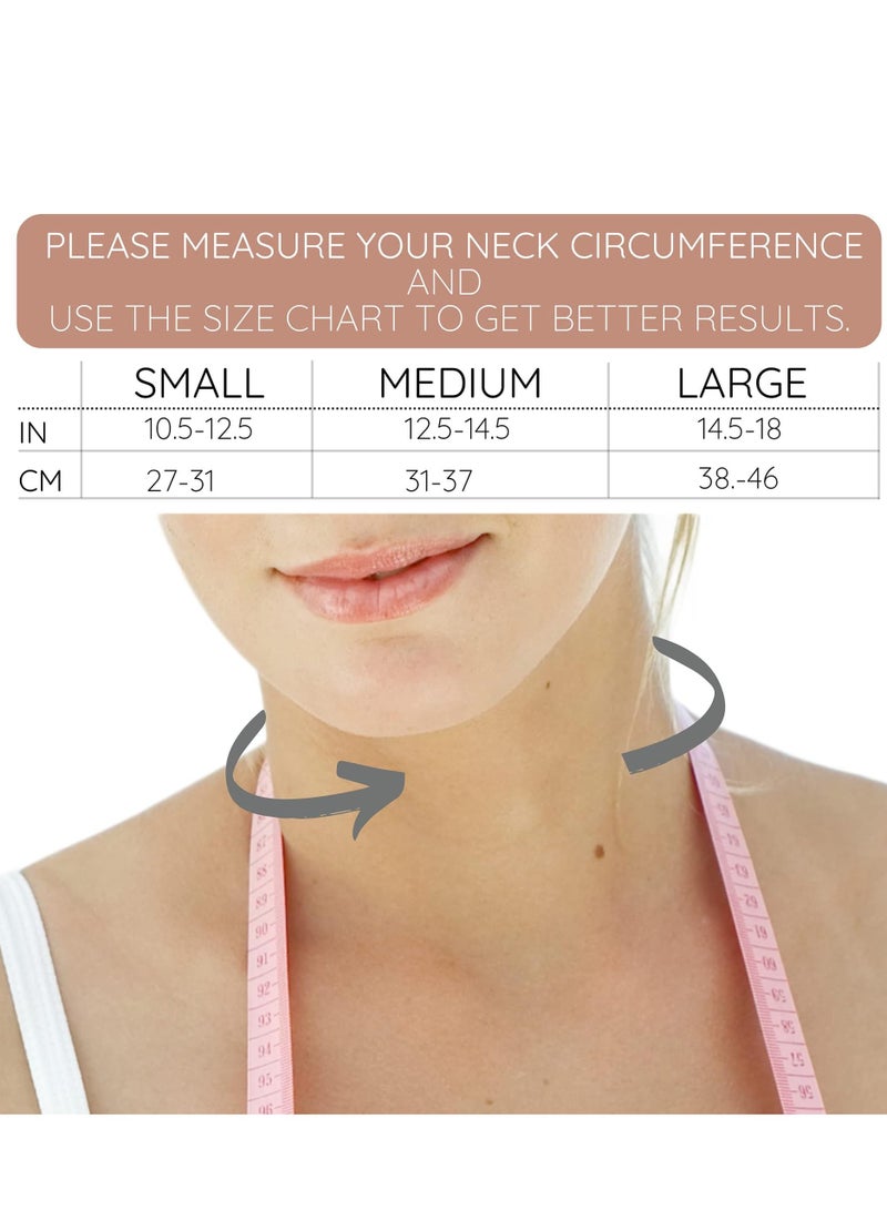 VIUAUAX Neck and Chin Compression Garment Wrap, Post Surgical Chin Strap Bandage for Women, Face Slimmer, Jowl Tightening, Chin Lifting M - Image 3