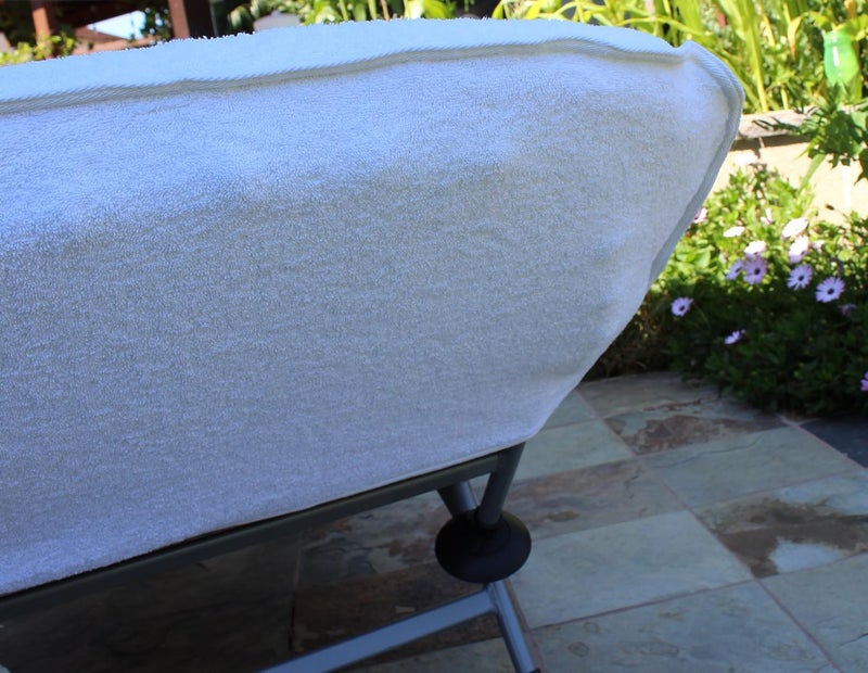BC BARE COTTON Luxury Hotel Spa Towel Pool Chair Lounge Cover 100% Cotton | Soft Ring-Spun Cotton | Premium Quality | Absorbent | Oversized | Quick-Drying | Beach | Resort | Vacation | Beach Club | Poolside (Beige) - Image 3