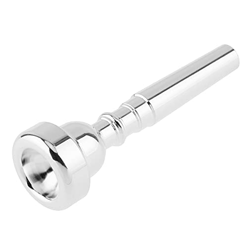 OriGlam Trumpet Mouthpiece Instruments Mouthpiece, Silver Plated Bb Trumpet Mouthpiece Replacement for Beginners Professional (5C) - Image 1