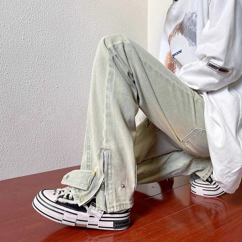Unisex Classic Denim Jeans Loose Fit Daily Outdoor Wear - Image 1