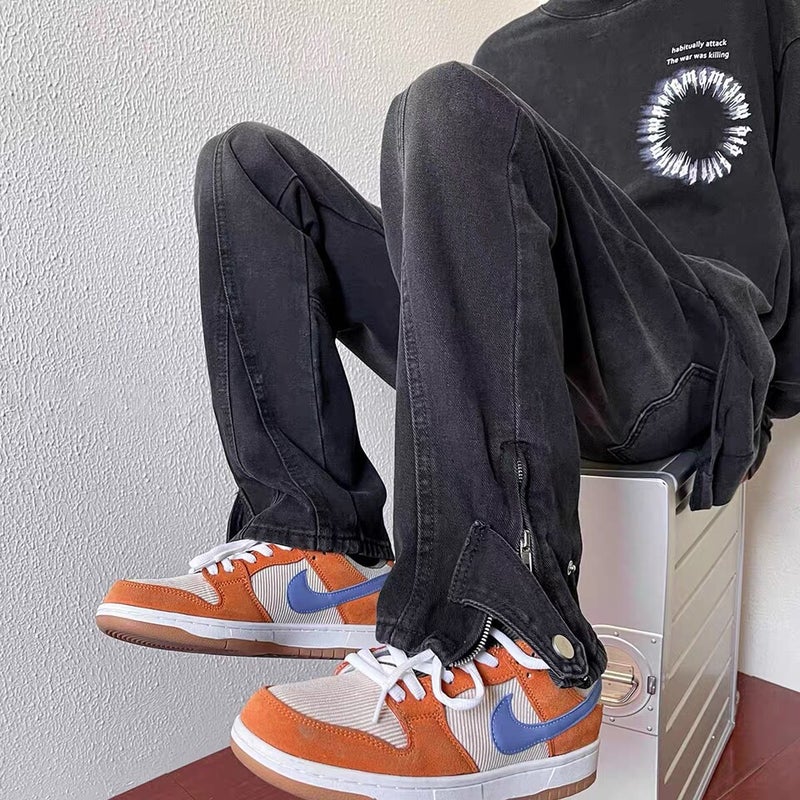 Unisex Classic Denim Jeans Loose Fit Daily Outdoor Wear - Image 2