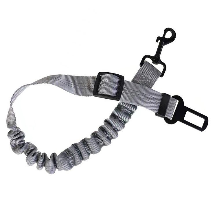 Generic Adjustable Dog Car Safety Belt Harness Gray 
