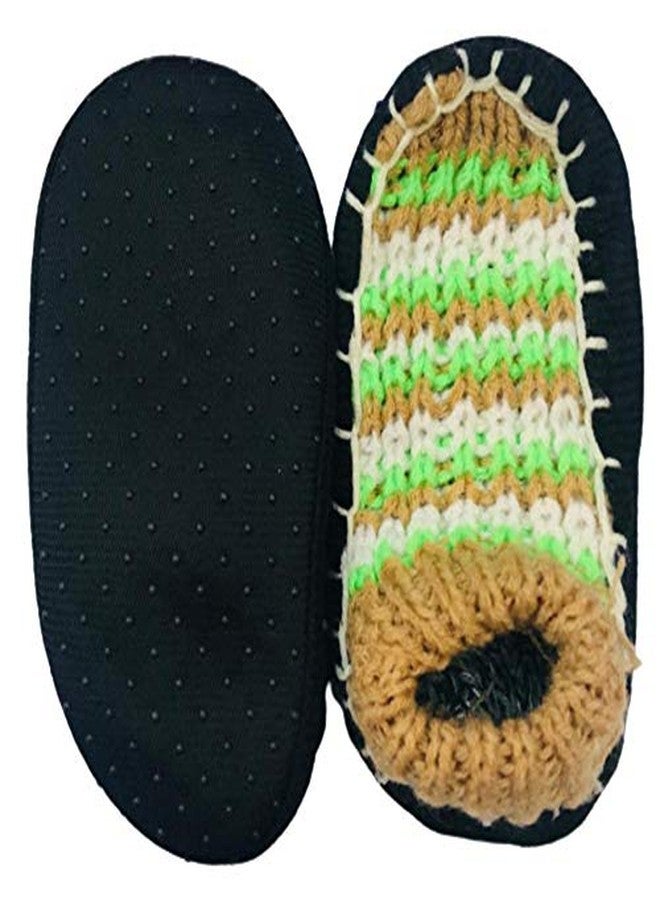 HRBS Handmade Warm Winter Knitted Ankle length short socks for Girls and boys fancy booties for male/female Free size- Pack of 2 Pairs (Multicolor) - Image 4