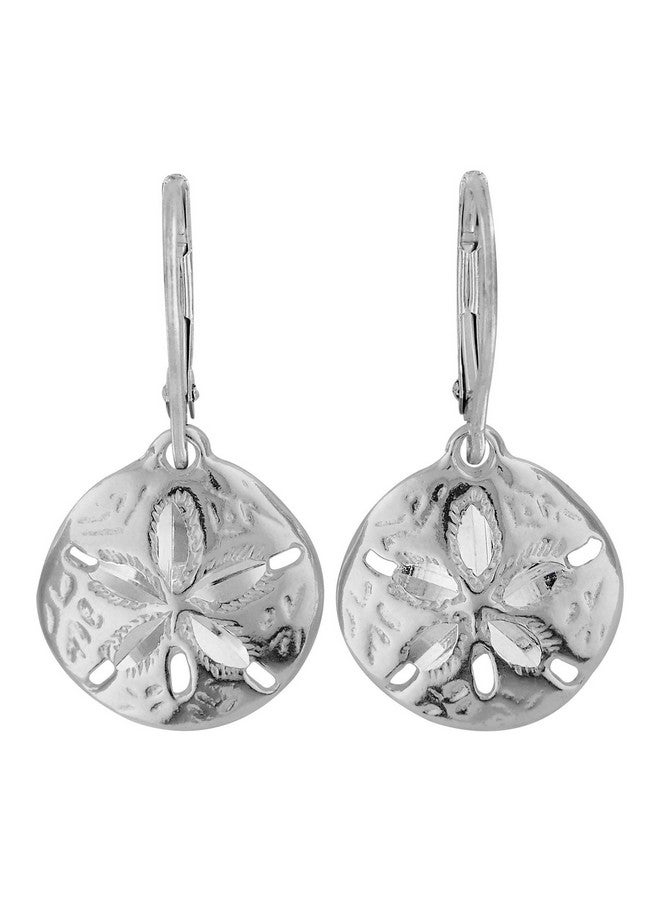 Hawaiian Silver Jewelry Sand Dollar Beach Earrings - Premium Sterling Silver Dangle Earrings - Beautiful Beach Earrings For Women - Comfortable And Lightweight - Reliable Closure - Image 1