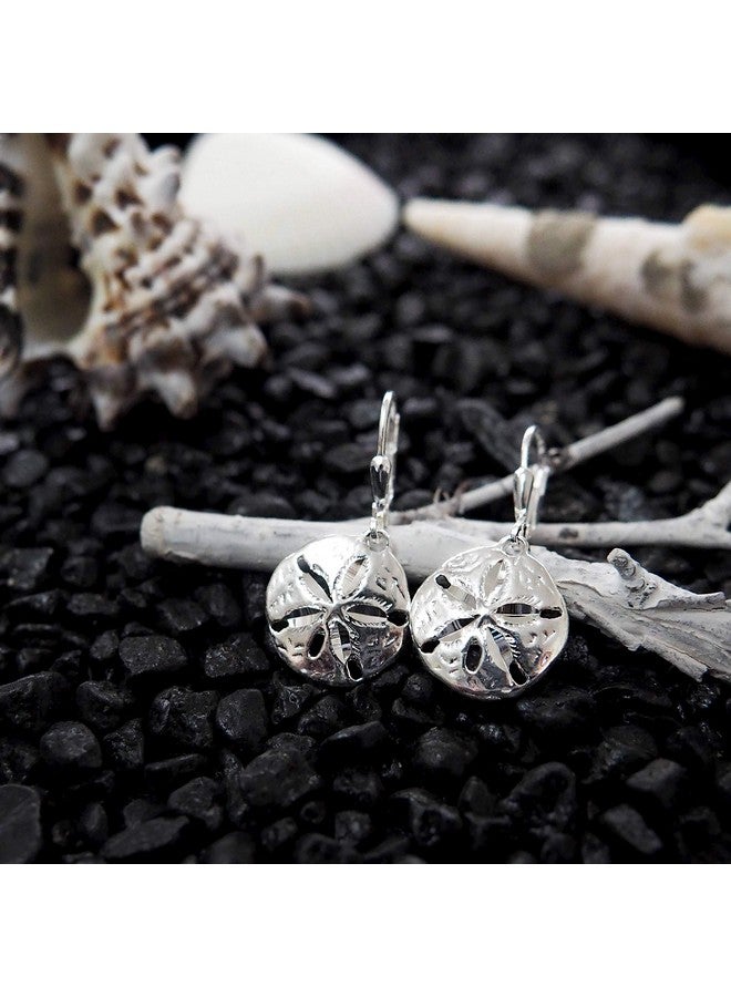 Hawaiian Silver Jewelry Sand Dollar Beach Earrings - Premium Sterling Silver Dangle Earrings - Beautiful Beach Earrings For Women - Comfortable And Lightweight - Reliable Closure - Image 4