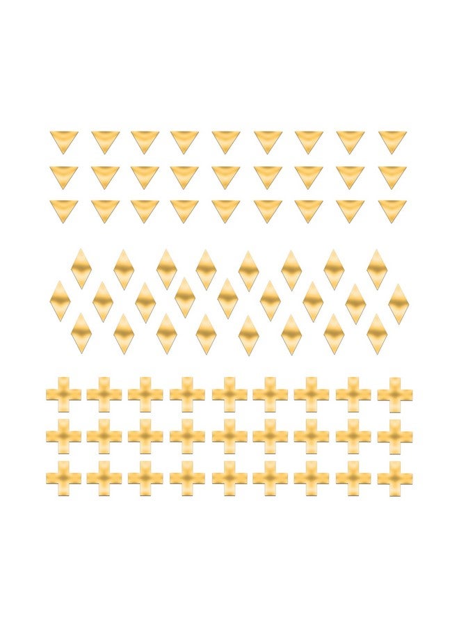 Comet Busters Self Adhesive Cute Nail Decoration Decals, Nail Art Stickers (Metallic Gold) (NAO034) - Image 1