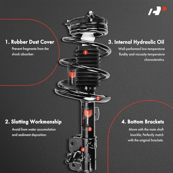 A-Premium Front Pair 2 Complete Strut And Coil Spring Assembly Compatible With Nissan Maxima 20162023 Driver And Passenger Side - Image 4