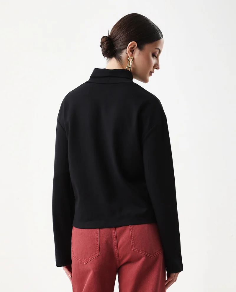 Rareism Women's High Neck Full Sleeve Top