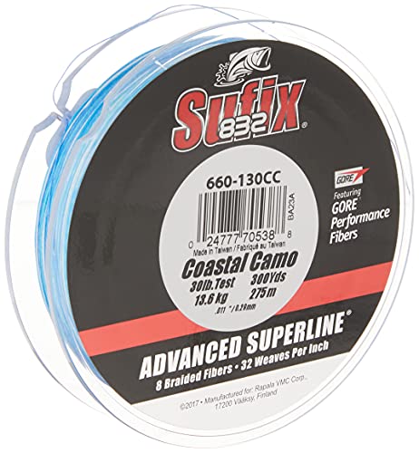 Sufix 832 Braid 30 Lb Coastal 660-130CC: 832 Braid 30 Lb Coastal Camo - Image 1