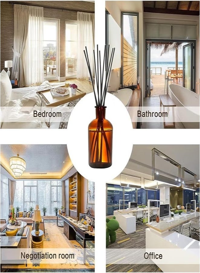 100 Pcs Reed Diffuser Sticks, Essential Oil Aroma Diffuser Sticks, Fibre Reed Sticks Replacement Refill Sticks for SPA Bed Room Home and Office (Black) - Image 4