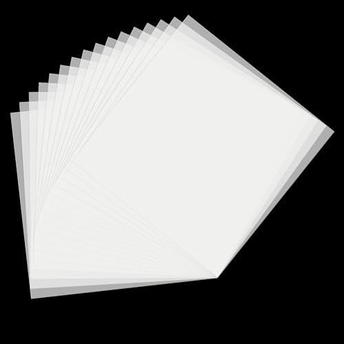 UOKHO 16 Pack 75mil Mylar Sheet 12 X 12 Inch Translucent Blank Stencil Paper for Cricut Crafts Laser Cutting Stencil Sheets Used for Making Letter Stencils Flower Stencils Star Wall Stencil - Image 1