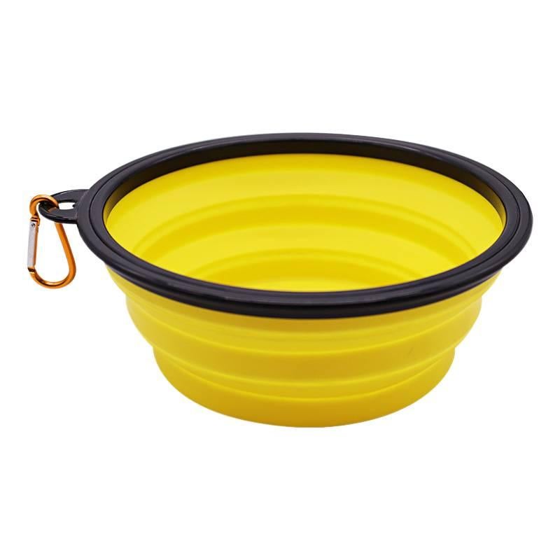 Collapsible Pet Bowl Silicone Portable with Design Silicone Build Detail in Black for dogs cats travel walks and outdoor feeding Everyday Use - Image 1