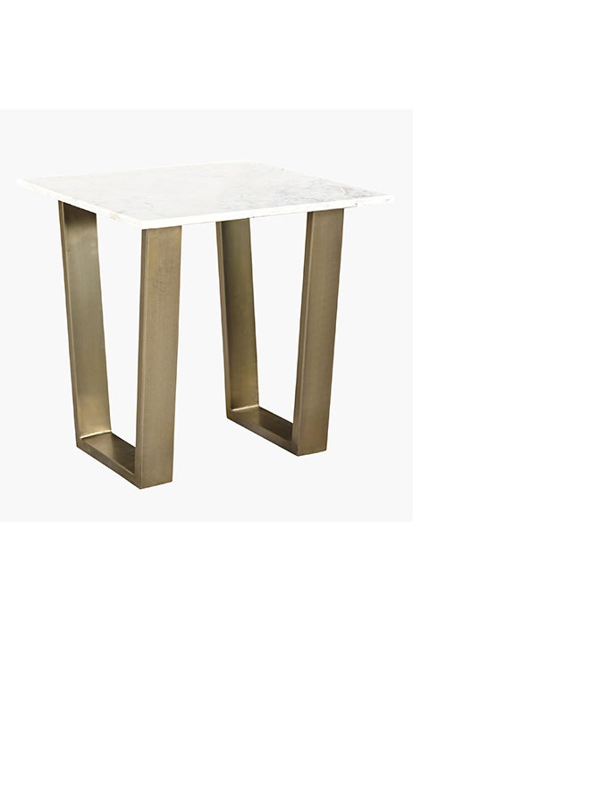 Home Box Silverado Marble Top End Table 55 x 55 x 55 cm  - Image 1