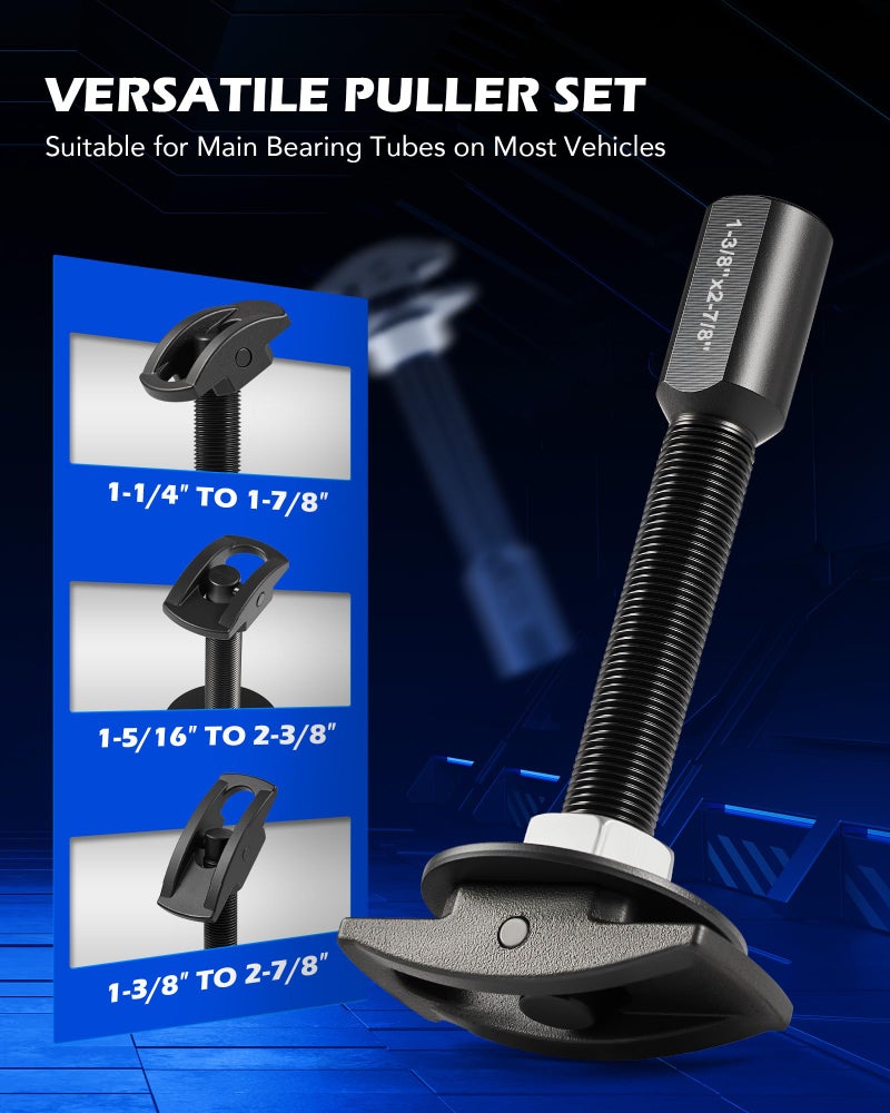 Orion Motor Tech مجموعة أدوات سحب محامل المحور الخلفي من أوريون موتور تك، مجموعة إزالة محامل المحور الخلفي، مجموعة أدوات إزالة محامل المحور الخلفي بأحجام 3 من 1-1/4 إلى 1-7/8، 1-5/16 إلى 2-3/8، و 1-3/8 إلى 2-7/8 - Image 3