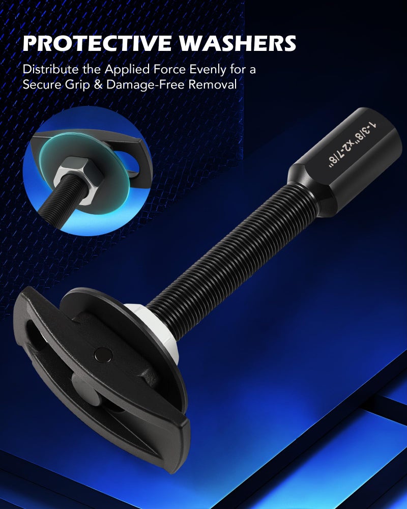 Orion Motor Tech مجموعة أدوات سحب محامل المحور الخلفي من أوريون موتور تك، مجموعة إزالة محامل المحور الخلفي، مجموعة أدوات إزالة محامل المحور الخلفي بأحجام 3 من 1-1/4 إلى 1-7/8، 1-5/16 إلى 2-3/8، و 1-3/8 إلى 2-7/8 - Image 5