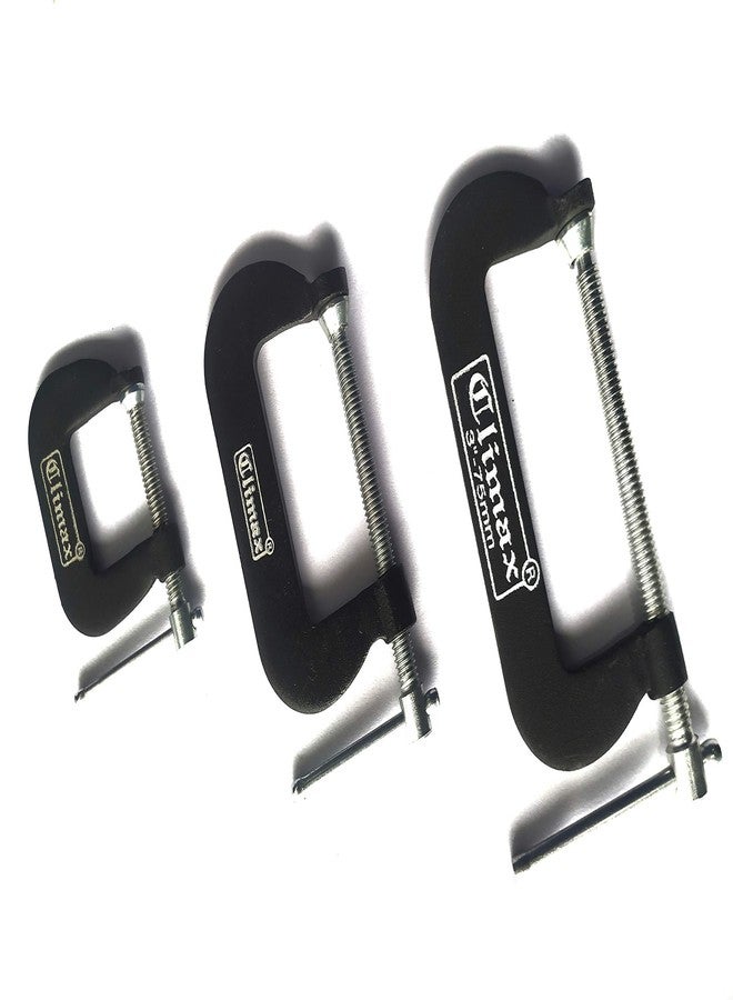 Climax C-Clamps Pack of 3 clamps- 1", 2", 3" inch - Image 1