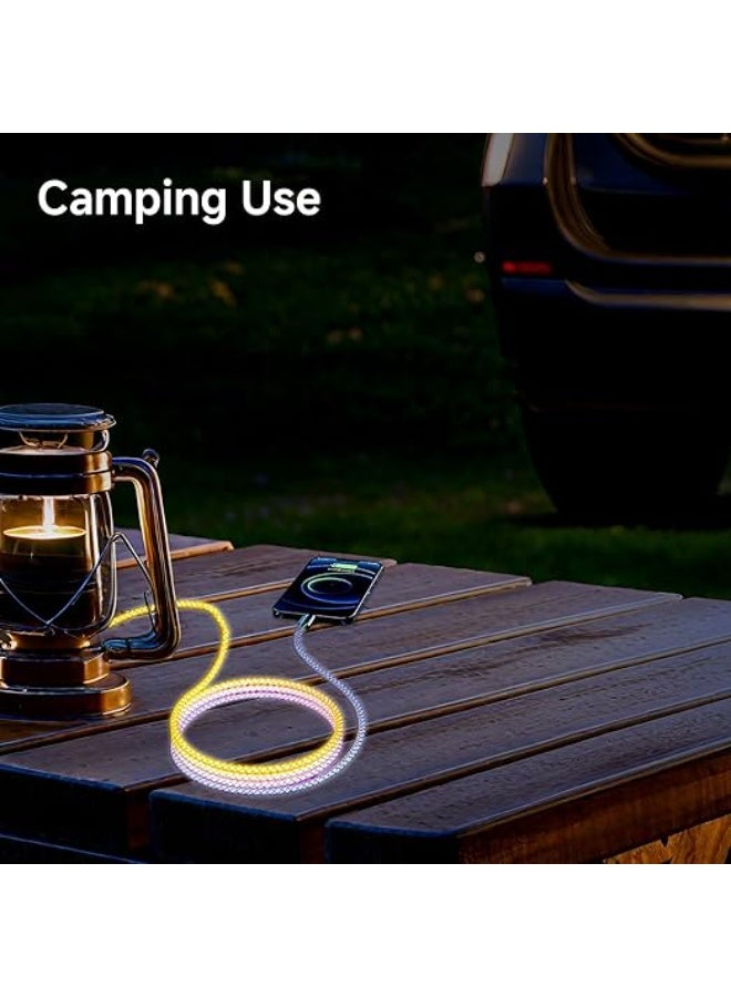 كابل شحن سريع 3 في 1 بإضاءة RGB LED، من USB-A إلى Type-C / Lightning / Micro USB - Image 3