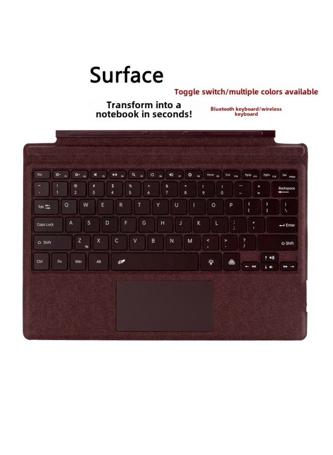 Surface Microsoft Magnetic Keyboard for Surface Pro3/4/5/6/7/+ Light Pack Portable Backlit Touch Panel Bluetooth Keyboard - Image 1