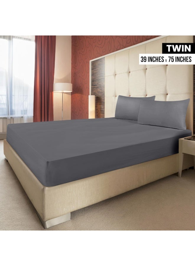Utopia Bedding Twin Fitted Sheet - Bottom Sheet - Deep Pocket - Soft Microfiber -Shrinkage and Fade Resistant-Easy Care -1 Fitted Sheet Only (Grey) - Image 2