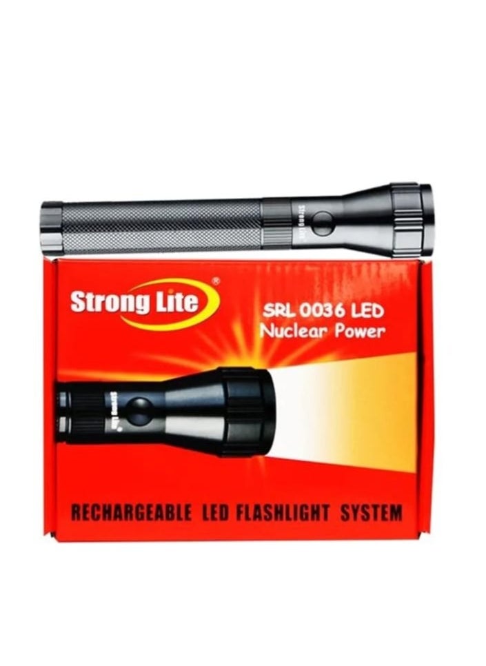 Strong Lite Rechargeable LED Flashlight Black 207mm 