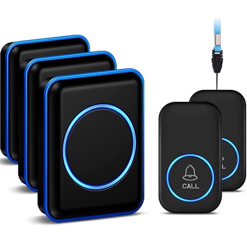 Full House Caregiver Pager, FullHouse Wireless Call Button 1000+ Feet, SOS Alert Nurse Calling Elderly Fall Help System for Patient/Disabled Monitoring at Home, IP55 Waterproof - Image 1