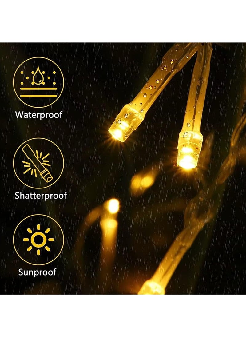 ماركة غير محددة - شبكة إضاءة LED رمضانية مكونة من 320 مصباح، مقاومة للماء بحجم 1.5×1.5 متر، مثالية لتزيين المنزل والحديقة. مناسبة لزينة رمضان، الكريسماس، وحفلات الزفاف، تضيف أجواء ساحرة للمناسبات - Image 1