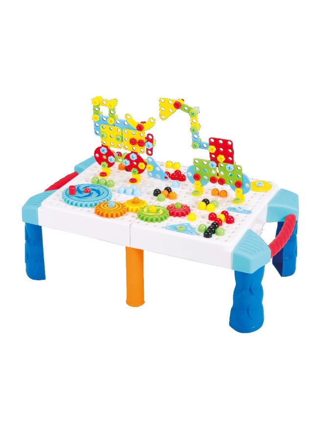 【Products】 With Electric Drill Screw Assembling And Assembling Building Blocks Jigsaw Puzzle Children's Early Education Intelligence Assembling Toys-Color:338 With Electric Manual Deluxe Edition Ass - Image 5