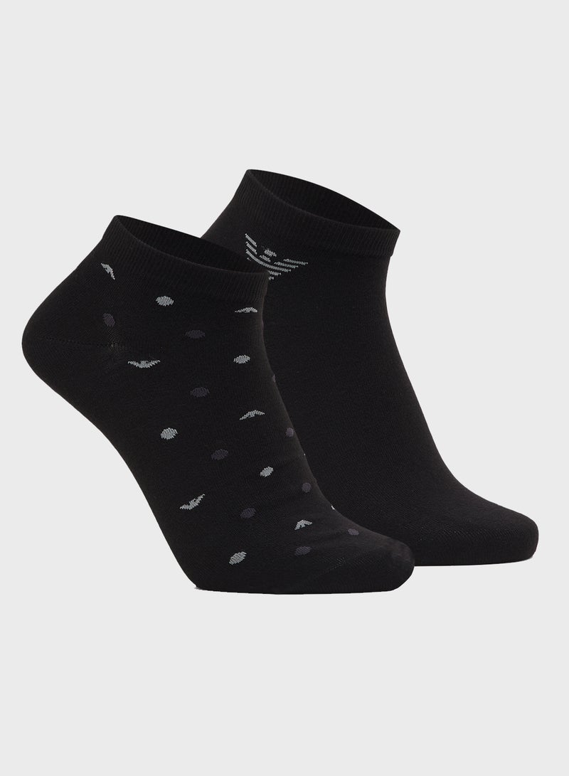 EMPORIO ARMANI 2 Pack Sneaker Socks  - Image 1