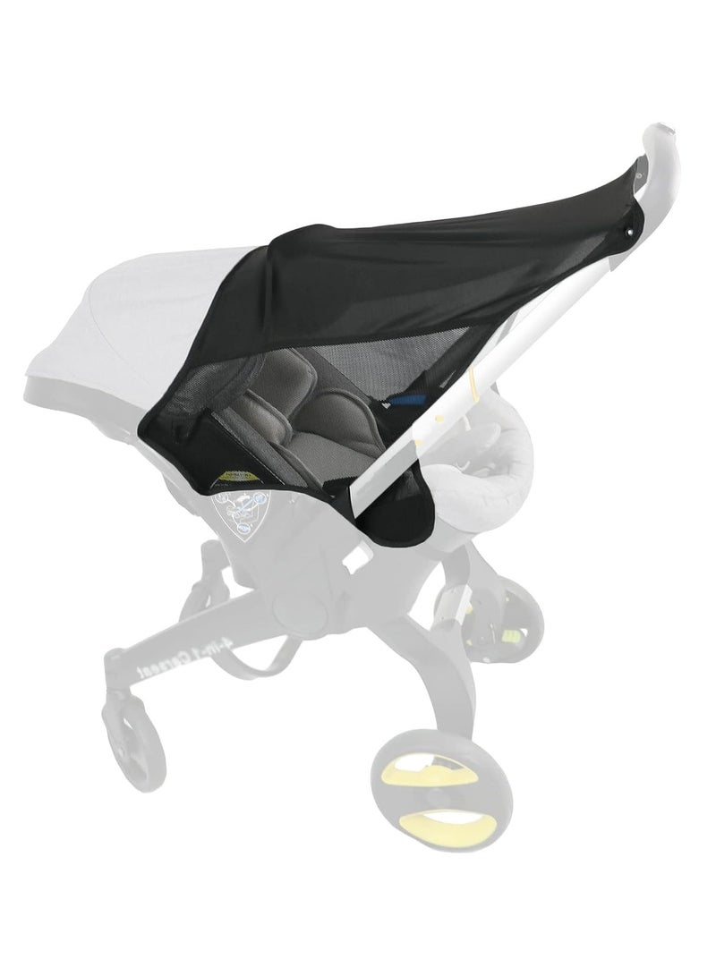 SYOSI Stroller Sun Shade for Doona Baby Car seat, Pram Sunshade Cover, UV Protection Cover Pushchairs Strollers Functional Sleep Aid Infant Buggy Carrycot, Universal Waterproof - Image 1