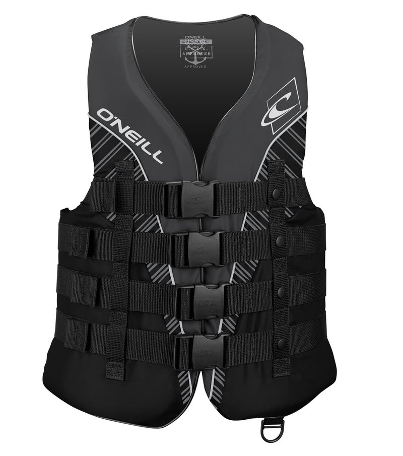 O'Neill Men's Superlite USCG Life Vest,Black/Black/Smoke:White,XL - Image 1