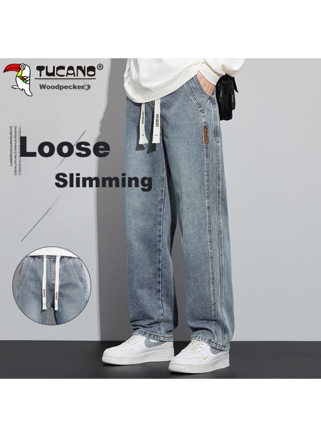 Tucano Tucano Men's Jeans Spring And Autumn Casual Pants Men's American Trend Wide Leg Straight Pants Deep Vintage Xl