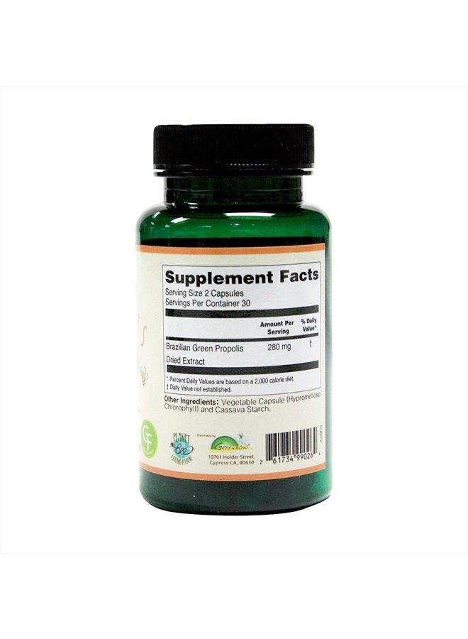 greenbow البروبوليس الأخضر – بروبوليس برازيلي أخضر أصلي، يحتوي على أرتيبيلين سي – واحد من أكثر المكملات الغذائية غنى (كبسولة نباتية) - Image 2