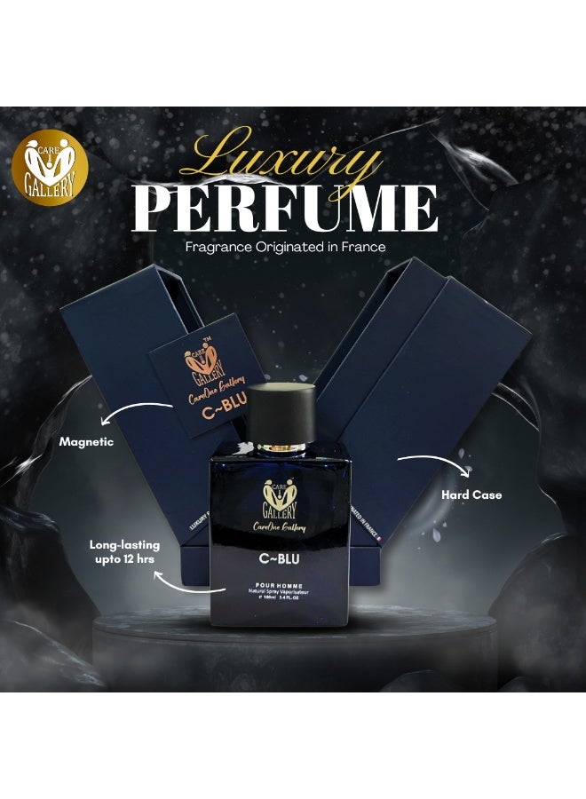معرض كير وان عطر كير ون غاليري كريس~7 آند سي ~ بلو للجنسين أو دو برفيوم | فاخر | يدوم ١٢ ساعة | أفضل عطر يومي | هدية للرجال والنساء، عبوة من قطعتين (١٠٠ مل) | كير ون غاليري | عرض كومبو - Image 3