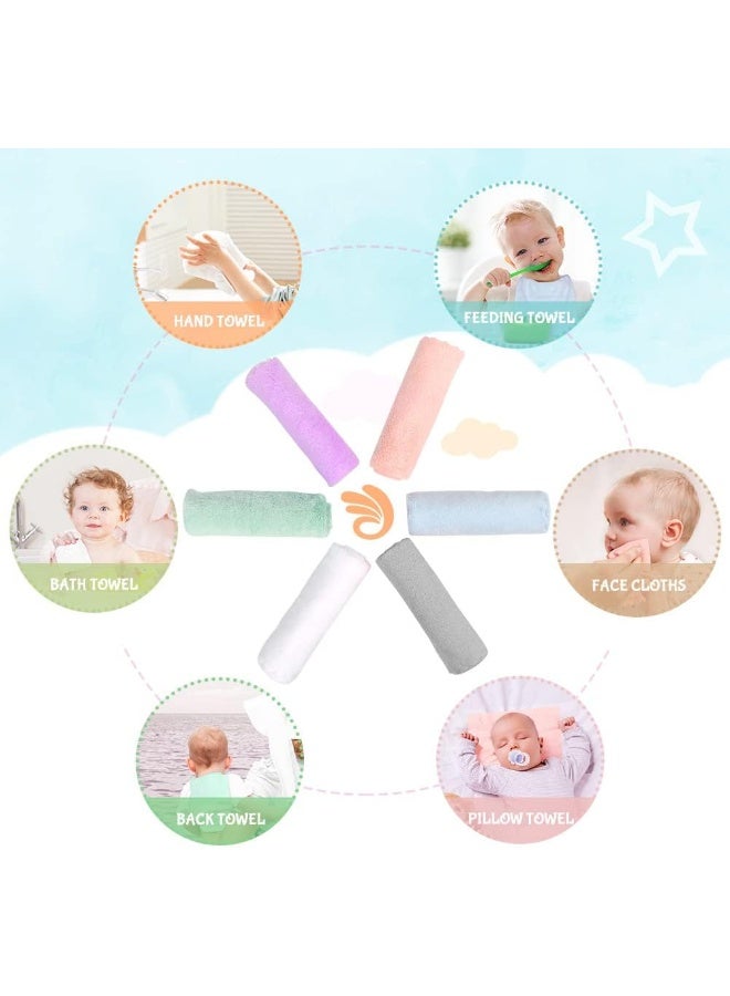 Orighty Baby Wash Cloths Pack of 50, Microfibre Coral Fleece Baby Face Towels, Soft and Absorbent Washcloths for Newborns, Gentle on Sensitive Skin for Face, Hands and Body, 7 x 9 Inches - Image 4